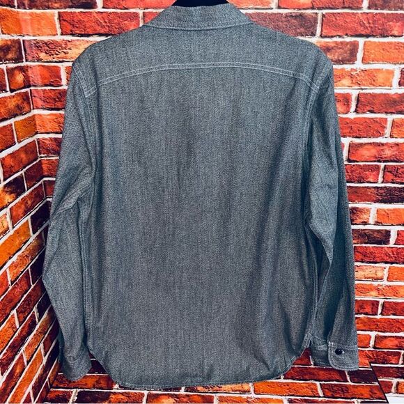 Guideboat Co. Men’s Ply the Waters Utility Shirt Steel Grey/Black EUC Cotton Med - Picture 2 of 7